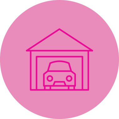 Benzersiz Otomobil Vektör Satırı Simgesi