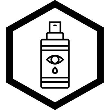 Sıvı simge şişesinin vektör çizimi