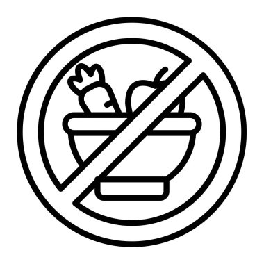 besin simgesi vektör illüstrasyonu yok