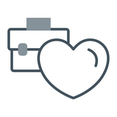 kalp tıbbi bir belge, satır ve stil, simge