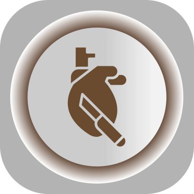 Modern b 'nin vektör illüstrasyonu ikon kalpten yoksun