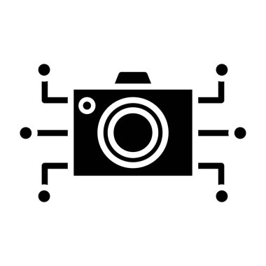 kamera simgesi vektör illüstrasyonu