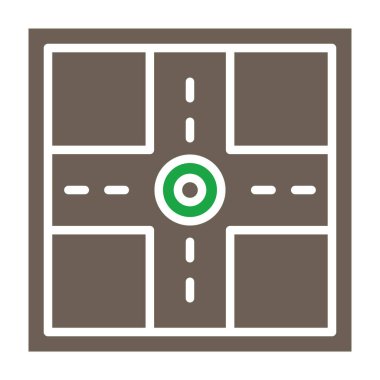 Yol simgesi, vektör illüstrasyonu