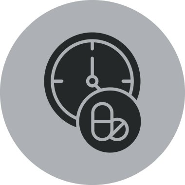 Alarm saat simgesi vektör illüstrasyonu