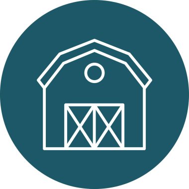 çiftlik ikonu vektör illüstrasyonu