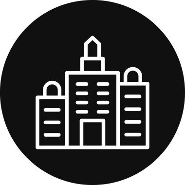 şehir vektör simgesi düz simge