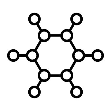 Kimyasal molekül vektör simgesi