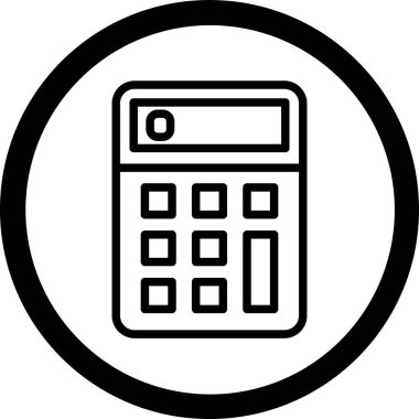 hesap makinesi web simgesi, vektör illüstrasyonu