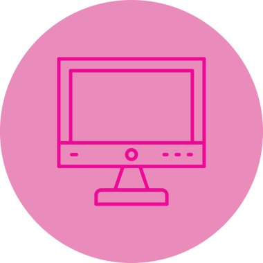 Monitör. Web simgesi basit illüstrasyon