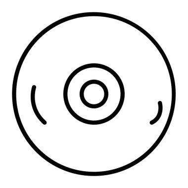 Cd vektör ince çizgi simgesi