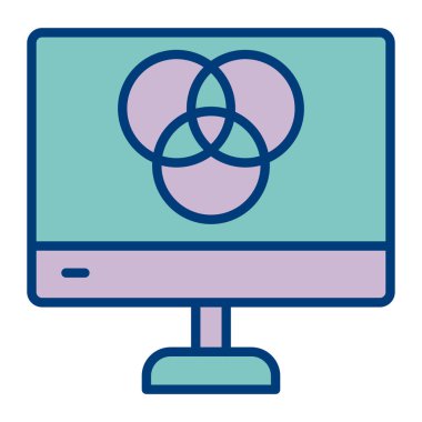 Bilgisayar. Web simgesi basit illüstrasyon