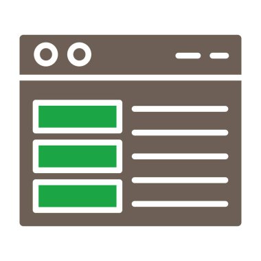 tarayıcı sayfa vektör simgesi