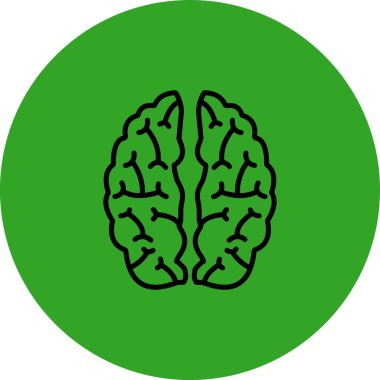 beyin ikonu vektör illüstrasyonu