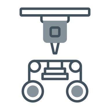 uydu anten vektörü ince çizgi simgesi