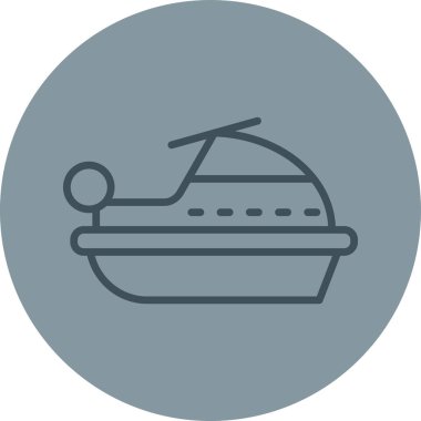 tekne ikonu vektör illüstrasyonu