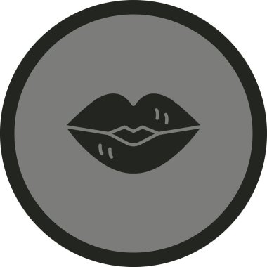 Dudaklar. Web simgesi basit illüstrasyon