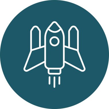 Roket. Web simgesi basit tasarım