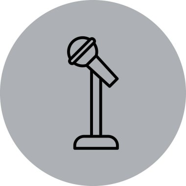 Mikrofon simge tasarlamak vektör