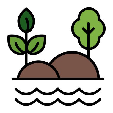 Bitki. Web simgesi basit tasarım