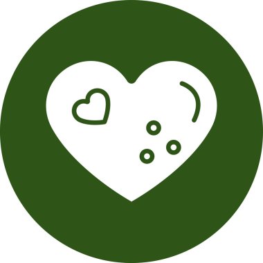 Kalp ikonu vektör illüstrasyonu