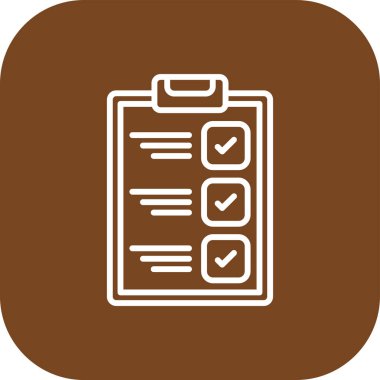 Kontrol listesi simgesi soyut arkaplanda izole edildi