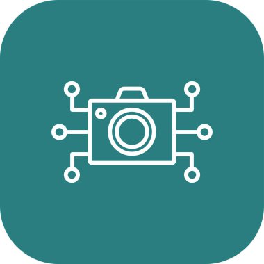 fotoğraf makinesi simgesi soyut arkaplanda izole edildi