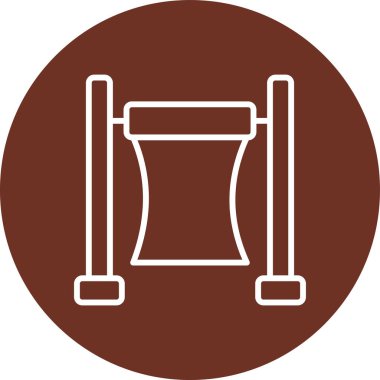 Modern b 'nin vektör illüstrasyonunda müziğin eksik simgesi