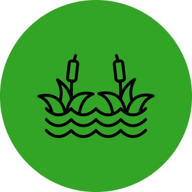 Çemberdeki bir çiftliğin vektör simgesi