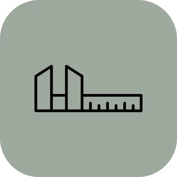 Vernier Caliper web simgesi, vektör illüstrasyonu