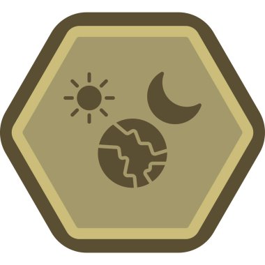 Bir güneş simgesinin vektör illüstrasyonu