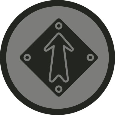 Yol simgesi, vektör illüstrasyonu