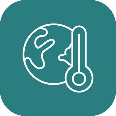 Termometre web simgesi, vektör çizim