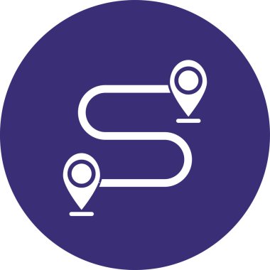 Vektör konumu simge illüstrasyonu