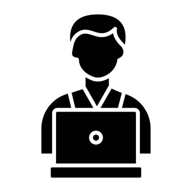 Yönetici vektör ince çizgi simgesi