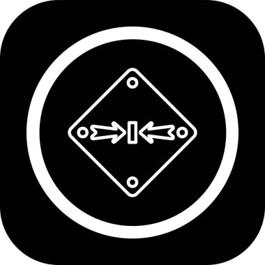 Bir pusula simgesinin vektör illüstrasyonu