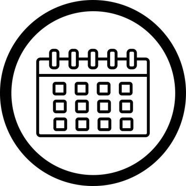 Takvim. Web simgesi basit tasarım