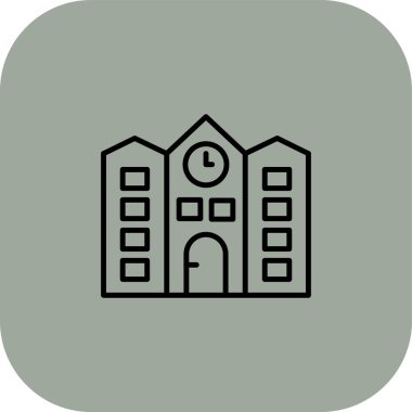 Okul simgesi, vektör illüstrasyonu