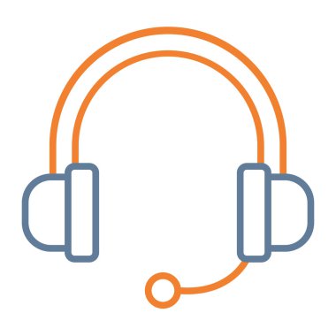 Kulaklık renkli vektör simgesi