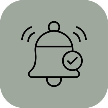 Çan ikonu. vektör illüstrasyonu