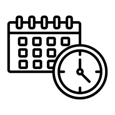 Takvim simgesi vektör illüstrasyonu
