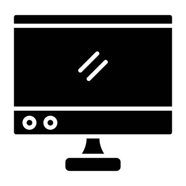 bir ekran simgesi ile bilgisayar monitörü