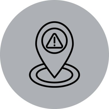 Vektör konumu simge illüstrasyonu