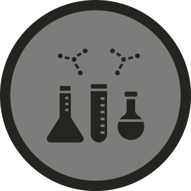 Kimya şişesi yuvarlanmış simge