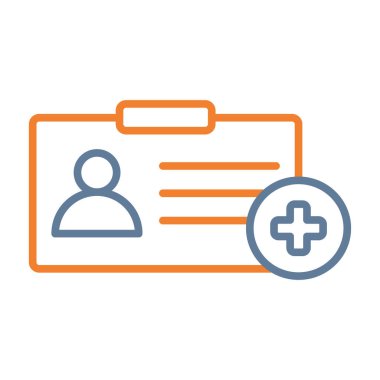 Tıbbi bakım ikonu. İnce çizgi tarzı. Mavi vektör tasarımı, beyaz arkaplanda izole edilmiş