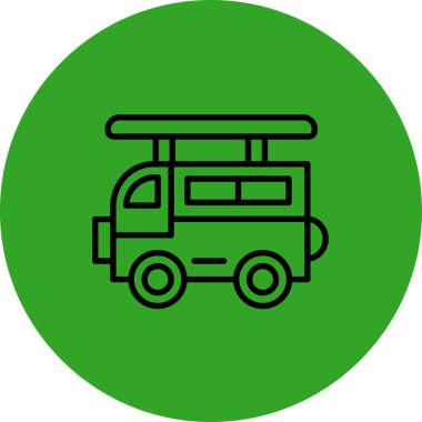 Otobüs. Web simgesi basit illüstrasyon