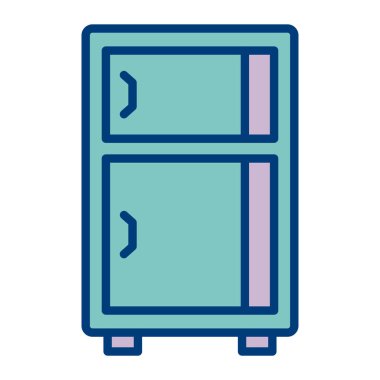 Buzdolabı vektör simgesi. biçim vektör simgesi, düz simge