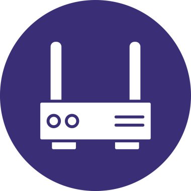 Kablosuz. Web simgesi basit illüstrasyon