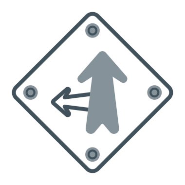 Yol simgesi, vektör illüstrasyonu