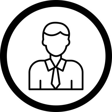 İş adamı simgesi vektör illüstrasyonu