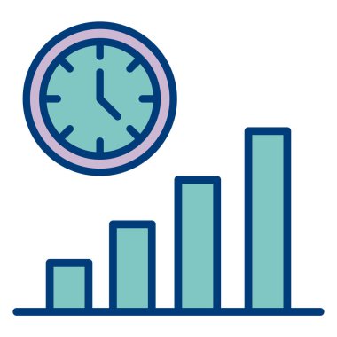 Kişisel ve ticari kullanım için zaman vektör simgesi simgesi vektör çizimi..